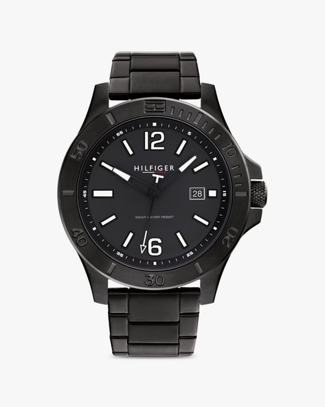 Tommy hilfiger discount black analogue watch