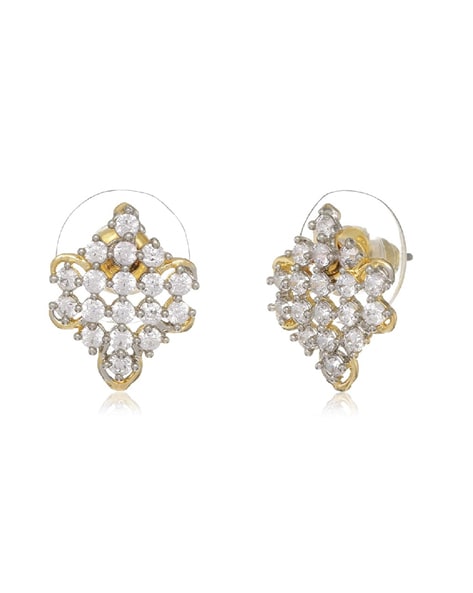 Buy Floral Bloom Nakshatra CZ Chandbali Earrings | Tarinika