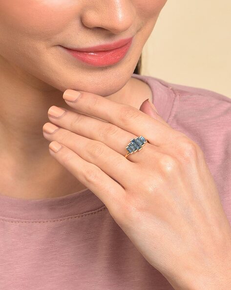 Buy 14k Pink Topaz Ring, Topaz Engagement Ring, Gold Pink Topaz Ring, East  West Ring, East West Emerald Cut Ring Online in India - Etsy