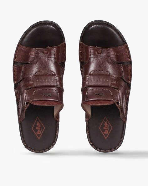 Buy Lee Cooper Men Brown Leather Sandals - Sandals for Men 1523561 | Myntra