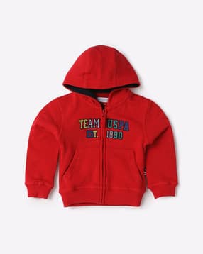 u.s. polo assn. Zip-Front Hoodie with Split-Kangaroo Pockets-picture-17