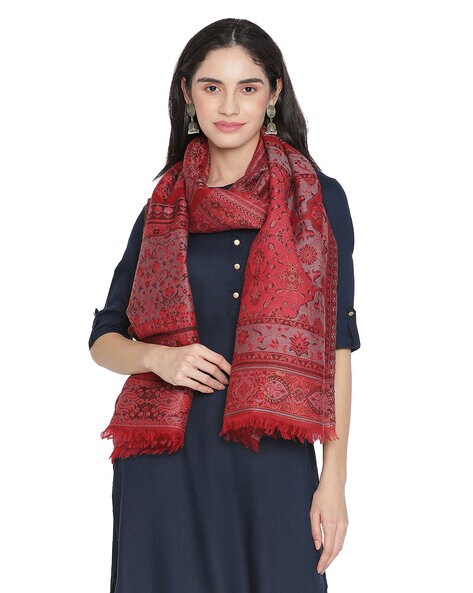 Paisley Woven Wool Stole Price in India