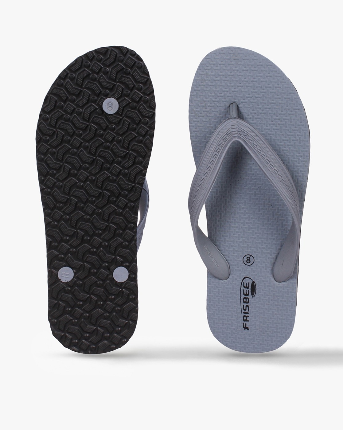 Thong Strap Flip Flops with Textured Footbed