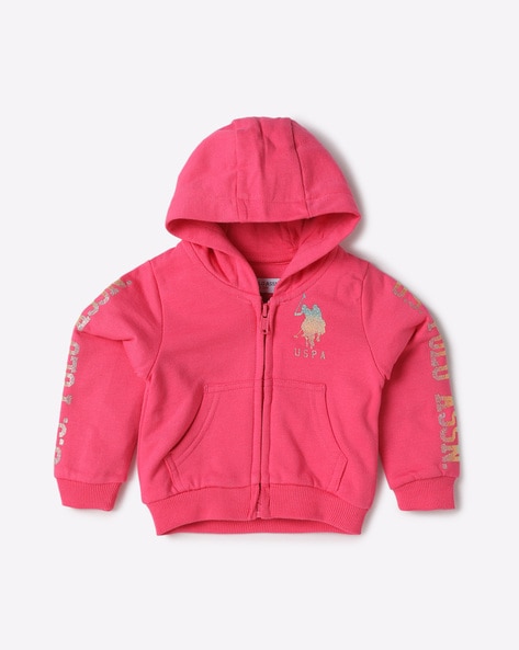 Buy Pink Sweatshirts Hoodie for Girls by U.S. Polo Assn. Online