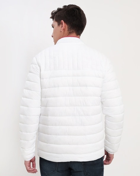 Buy t-base White Solid Sleeveless Puffer Jacket Mens Online India-mncb.edu.vn