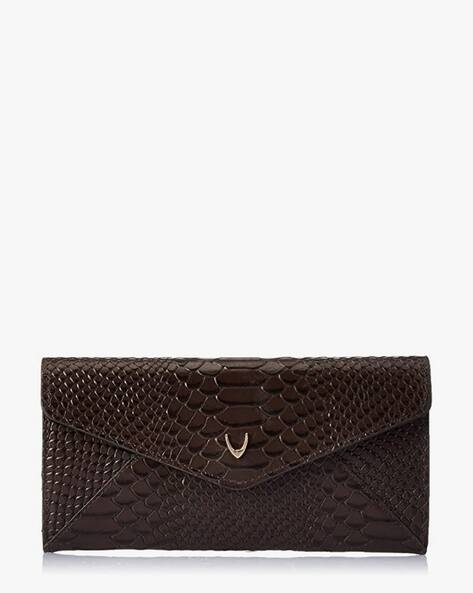 HIDESIGN Croc-Embossed Leather Travel Wallet