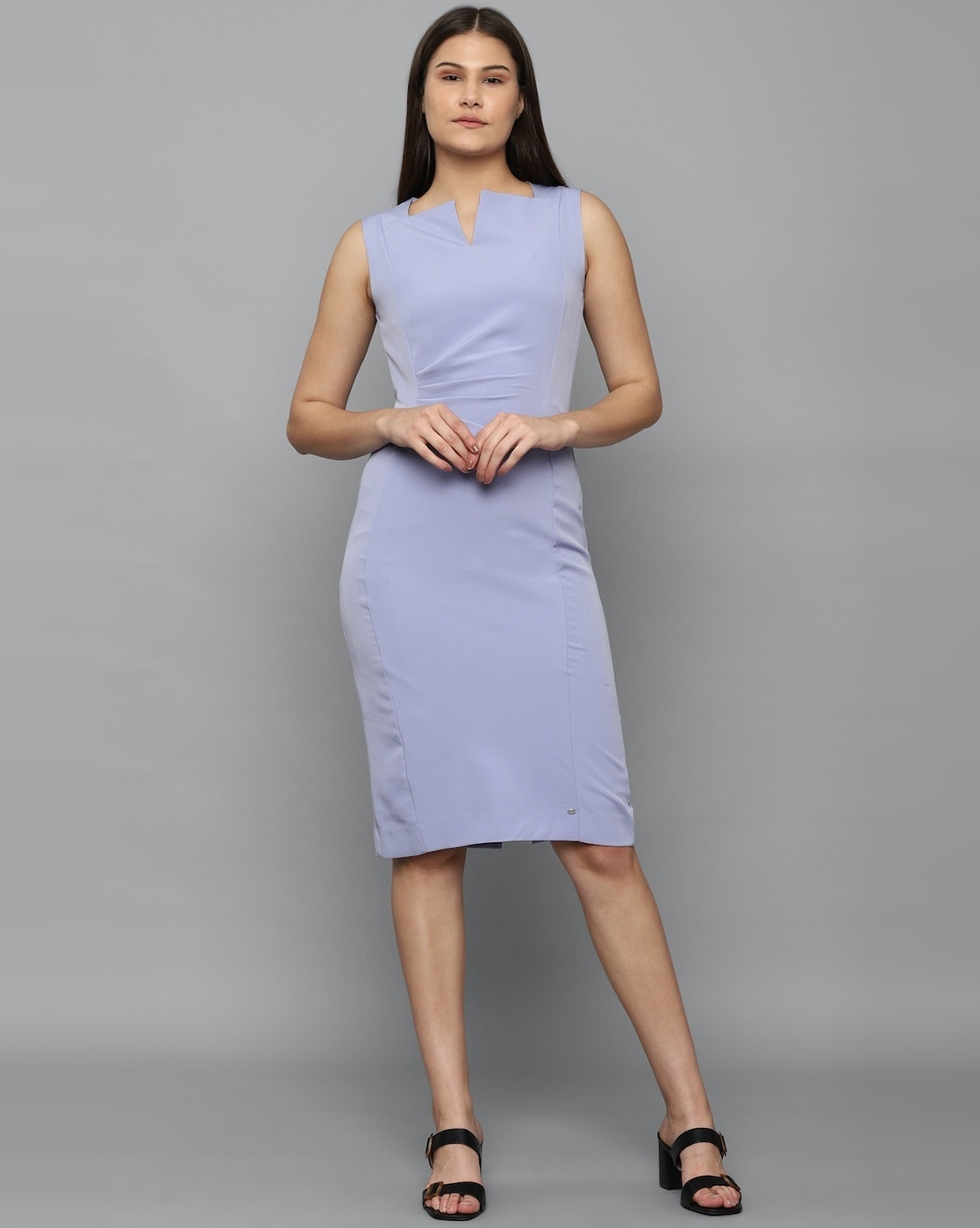 Buy Women Navy Solid Casual Dress Online - 717495 | Allen Solly