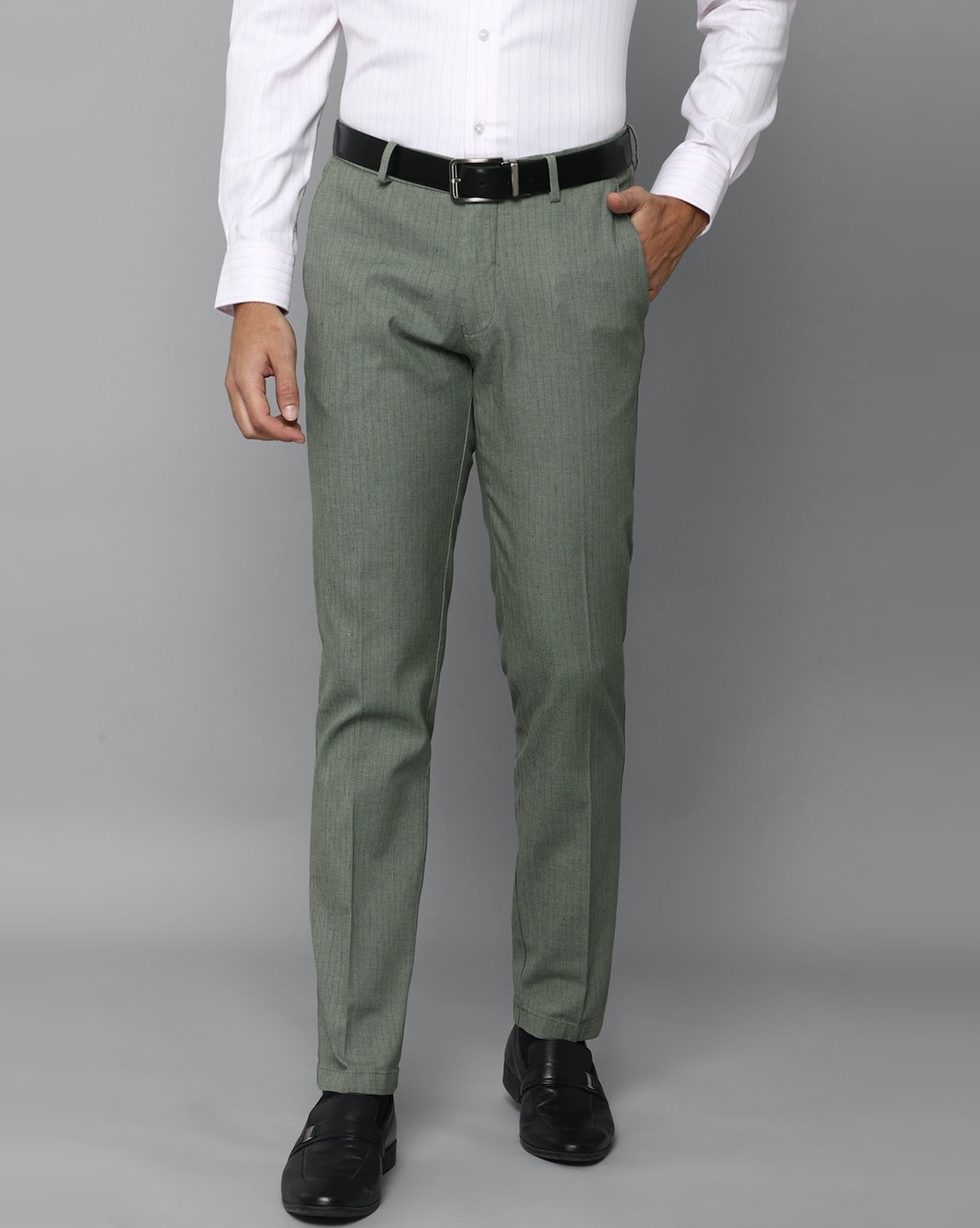 Buy LOUIS PHILIPPE Solid Polyester Regular Fit Men's Formal Trousers |  Shoppers Stop