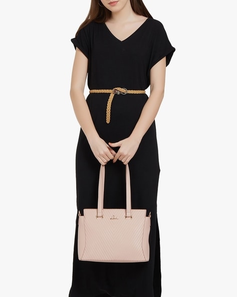 Buy Lavie Alcott Blush Pink Textured Shoulder Handbag For Women At Best  Price @ Tata CLiQ