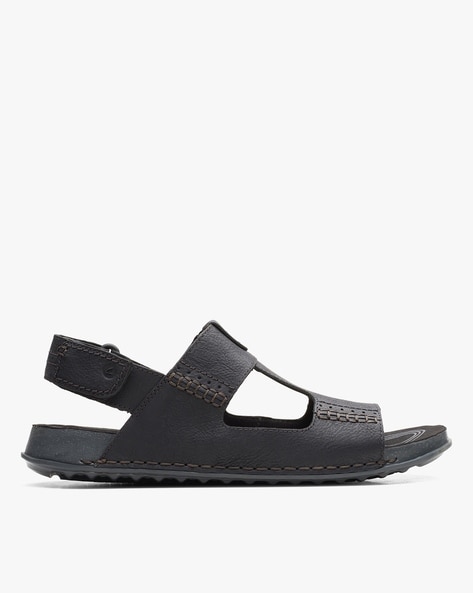 Amazon.com | Clarks Women's Laurieann Gema Sandal, Black Leather/Synthetic  Combination, 6 | Slides