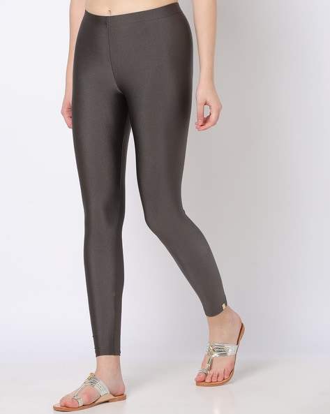 Buy online Grey Shimmer Leggings from Capris & Leggings for Women