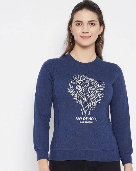 Typographic Print Slim Fit Sweatshirt