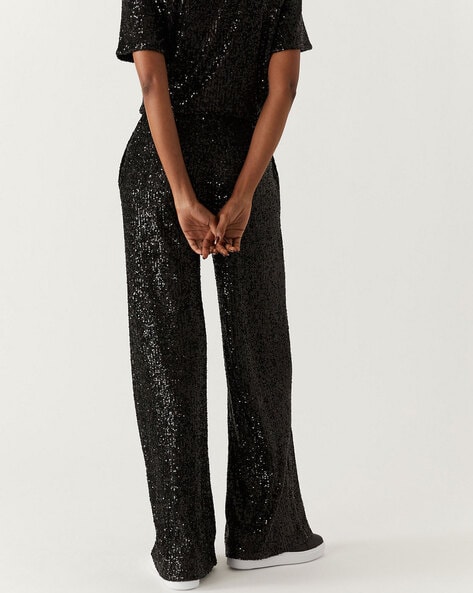 Buy Black Sequin Pants for Women Online from Indias Luxury Designers 2023