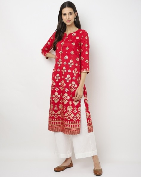 Buy latest cotton kurtis for women in biba in India @ Limeroad