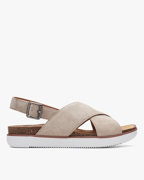 Clarks Criss-Cross Strap Slingback Sandals