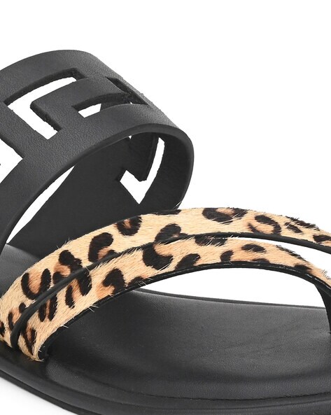 Womens discount cheetah sandals