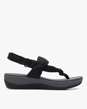 Clarks womens hot sale black sandals