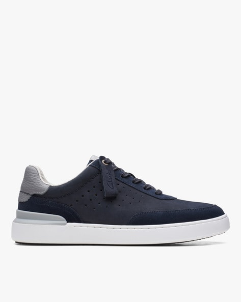 Clarks navy outlet blue sneakers