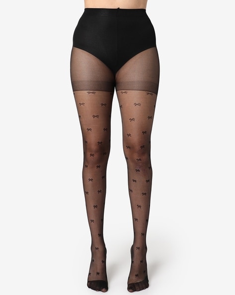 Haute Lace Thigh-High Stockings in Black
