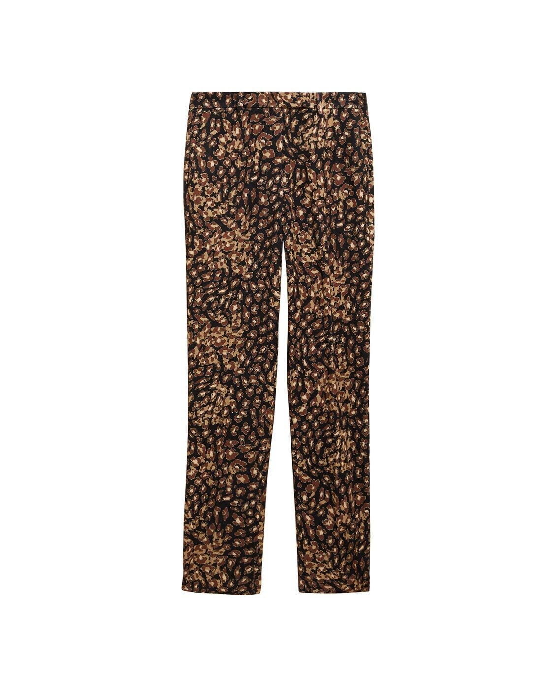 Brown Leopard Print Trousers - Trouser Pants - Slit Trousers - Lulus