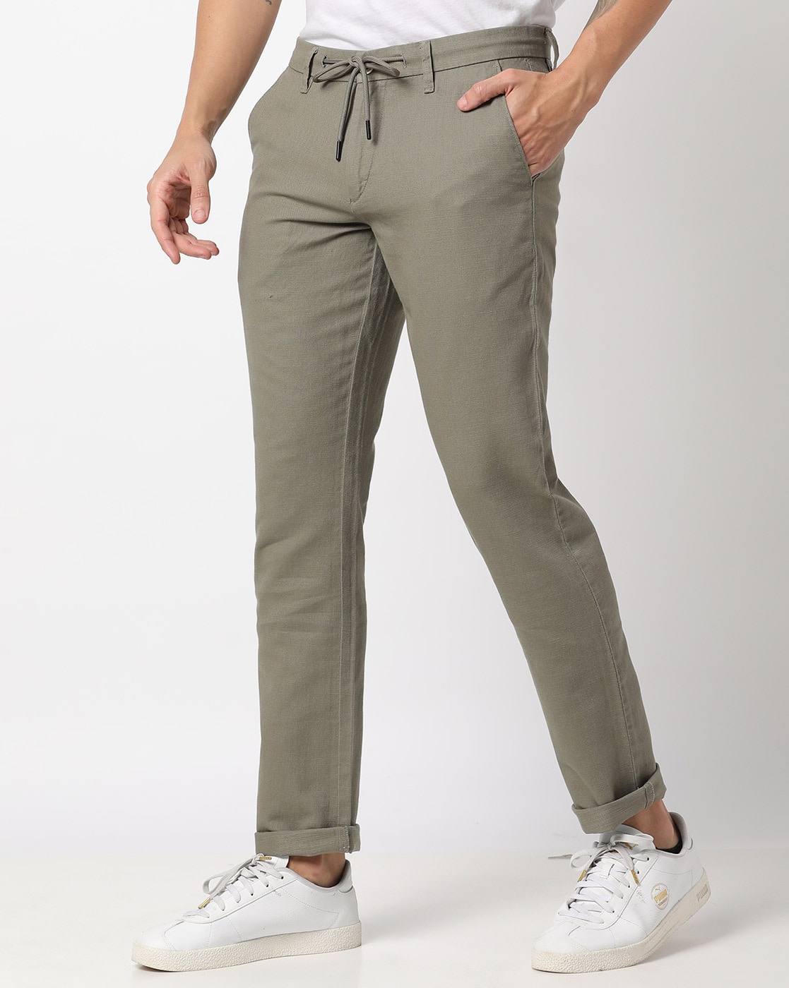 Buy Olive Green Trousers & Pants for Men by JOHN PLAYERS Online