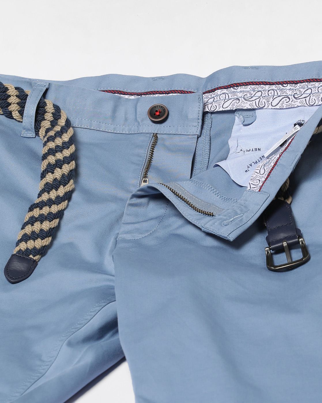 Buy KHAKI Trousers & Pants for Men by NETPLAY Online | Ajio.com