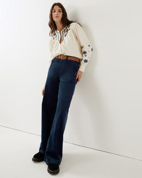 Corduroy Wide Leg Trousers