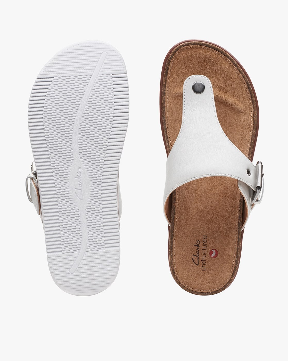 White discount clark sandals