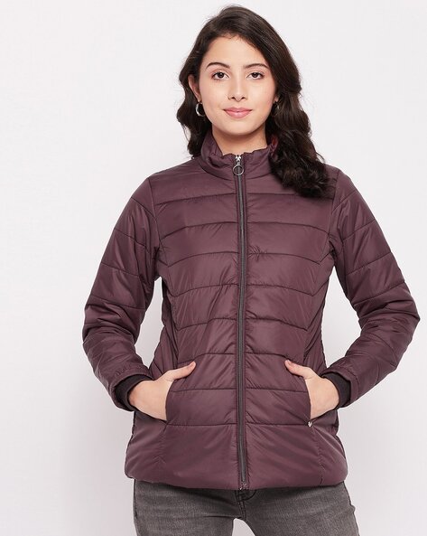 Buy Wine Jackets & Coats for Women by Fort Collins Online | Ajio.com