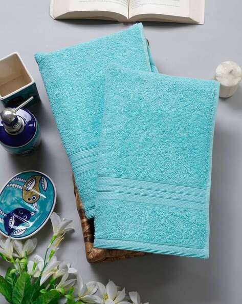 Aqua Blue Kitchen Towels, 2-Pack