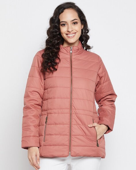 Zip-Front Slim Fit Puffer Jacket