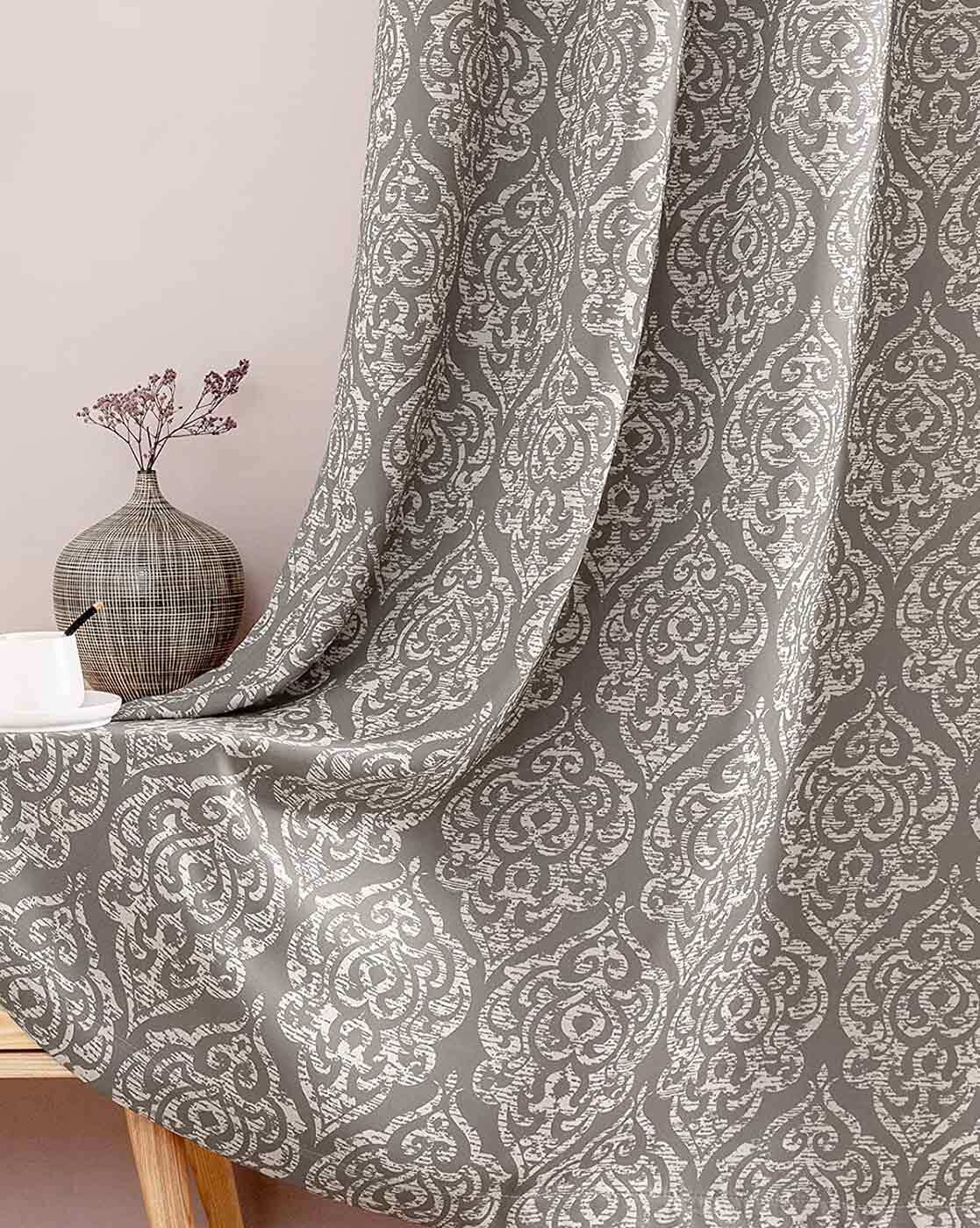 Buy Grey Curtains & Accessories for Home & Kitchen by Urban Space Online