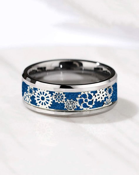 Aurora Designer - Rose 14K Gold Ring Unique Wedding Band Flower Floral Full  Eternity Stacking Rings Stackable AD1501