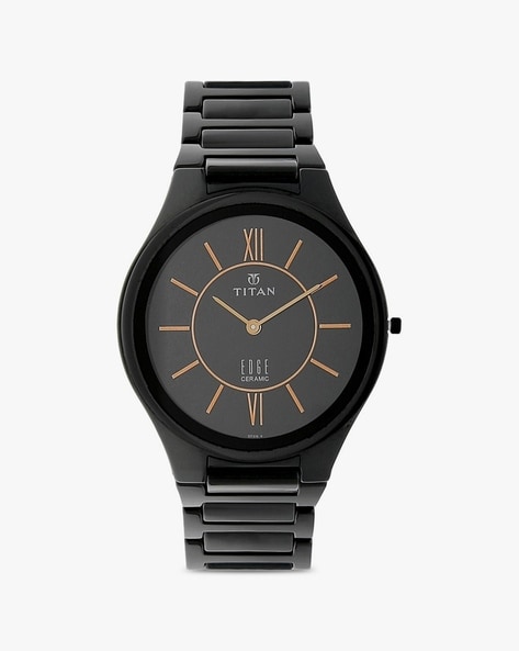 Titan black watch discount price