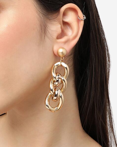Brass Silver Oxidized Jhumka with Hair Chain Kanauti at Rs 150/pair in  Jaipur