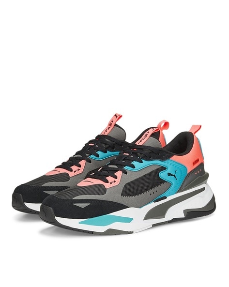 Puma rs x noir cheap rose bleu