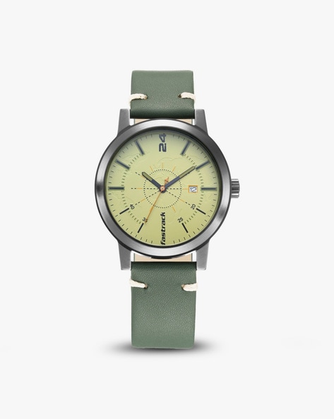 Magnetic Leather Band For Apple Watch Olive Green | CaseCandy