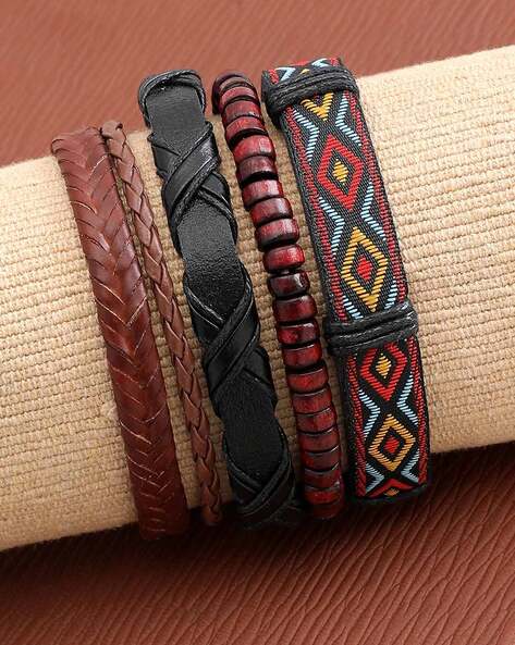 Handmade Boho Gypsy Hippie Brown Leather Bracelet Men Rope - Temu