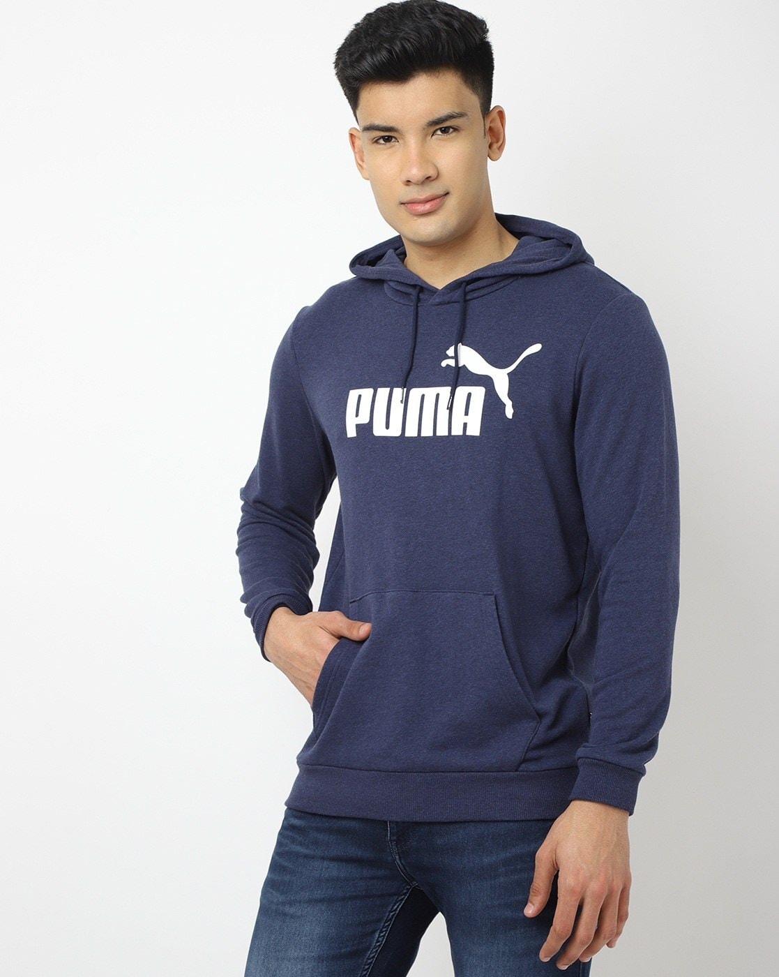 Puma essential logo on sale hoodie