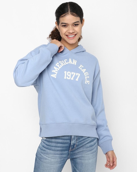 American eagle shop blue hoodie