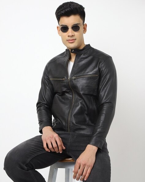 Mens Iwan Black Quilted Leather Jacket - NYC Leather Jackets-thanhphatduhoc.com.vn