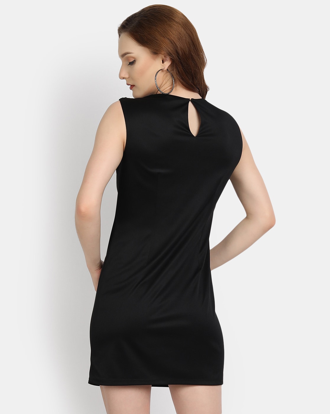Stylish Shoulder Strap Mini Dress - Black - WHATBAE | Pink dress fashion,  Cute dresses for party, Cute black dress