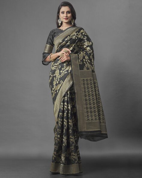 Black Color Banarasi Saree with Blouse For Women - Online shopping in  Nepal, Nepal online shopping, Send gifts, Farlin product, Wall decor  canvas, dolls, buy gadgets, bed furniture, dinning chairs, sofa, baby