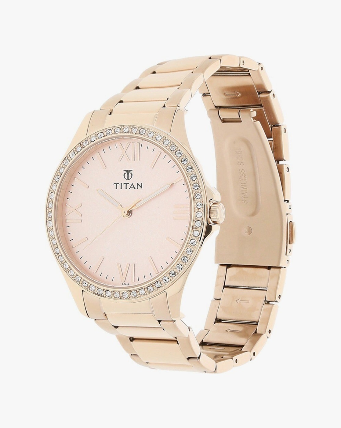 Rose gold sale big dial watch