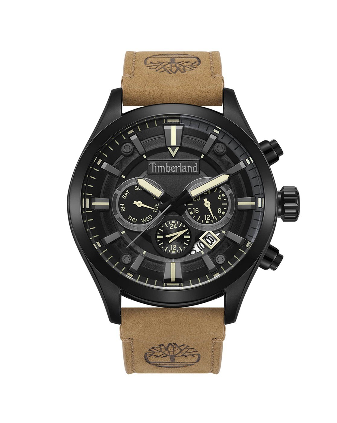 TIMBERLAND HADLOCK Men's Multifunctional Watch 46 mm Leather Strap  TDWGF2200703 | eBay