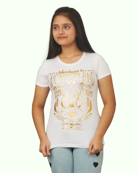 Buy White Tshirts for Girls by ZALIO Online