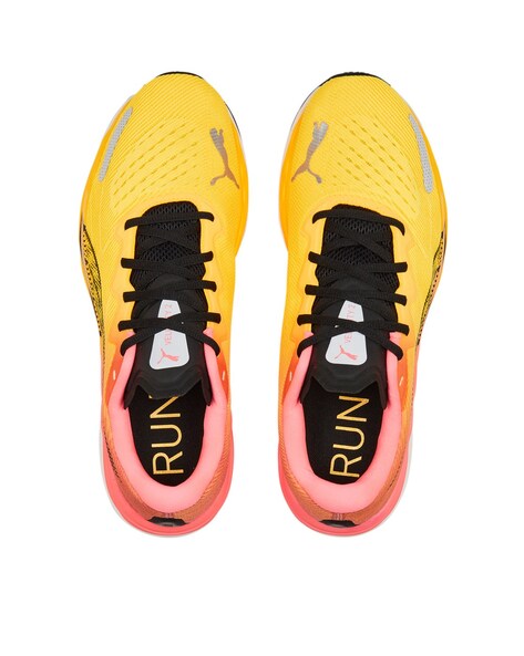 PUMA Mens Deviate Nitro 2 Wide Running Sneakers Shoes - Orange