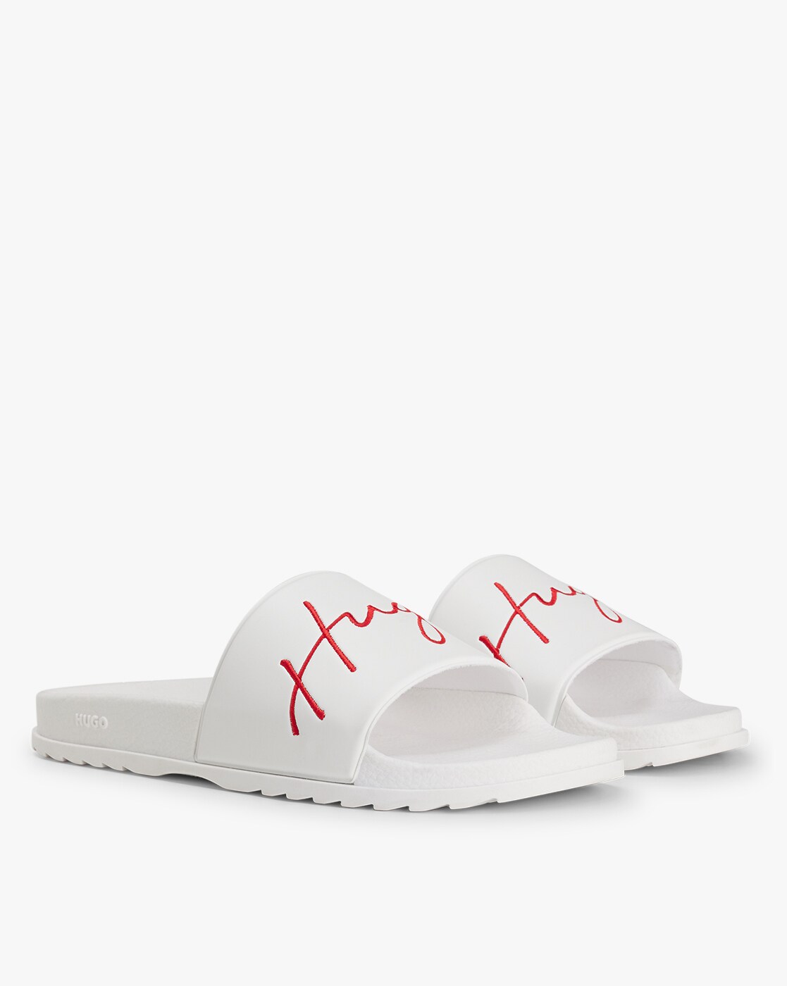 White hugo boss sliders mens hot sale