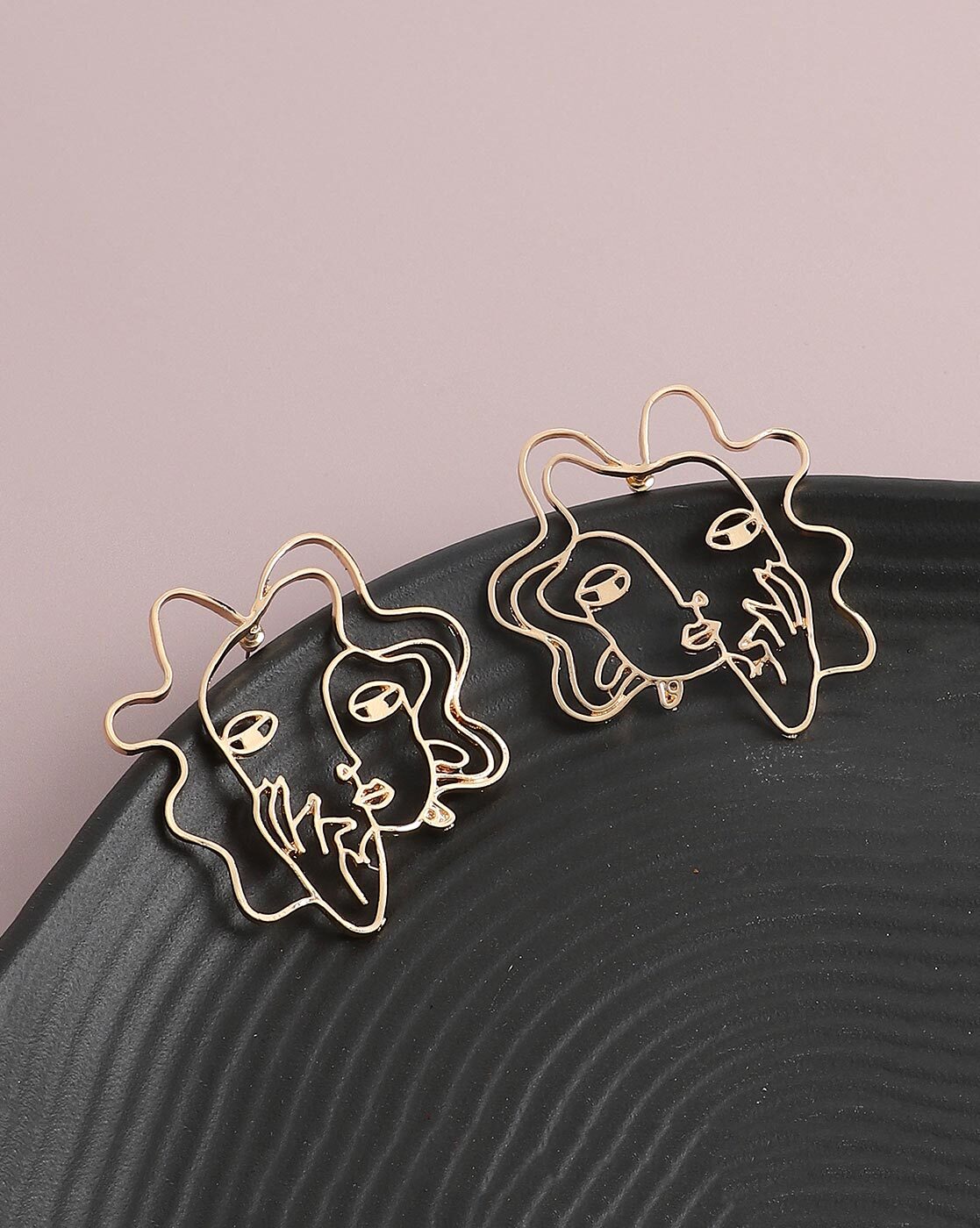 Gold Face Earrings– HLcollection - Handmade Gold and Silver Jewelry