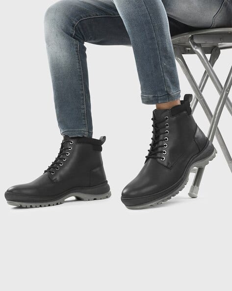 Round-Toe Ankle-Length Boots